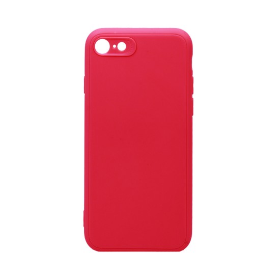 Soft Silicone Case with Camera Shield for Apple iPhone 7/iPhone 8/iPhone SE Red