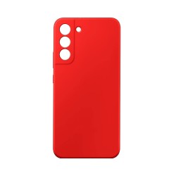 Capa de Silicone com Moldura de Câmera para Samsung Galaxy S21 Vermelho