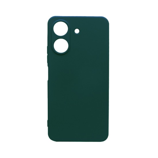 Silicone Case with Camera Shield for Xiaomi Redmi Redmi 13C/Poco C65 Dark Green