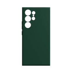 Capa de Silicone com Moldura de Câmera para Samsung Galaxy S24 Ultra Verde Capa de Silicone com Moldura de Câmera para Samsung Galaxy S24 Ultra Verde
