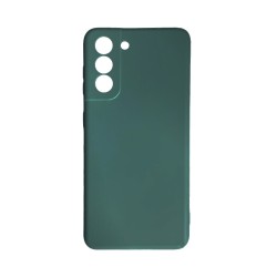 Capa de Silicone com Moldura de Câmera para Samsung Galaxy S21 Verde Escuro