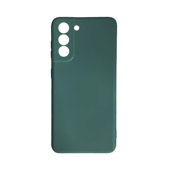 Silicone Case with Camera Shield for Samsung Galaxy S21 Dark Green