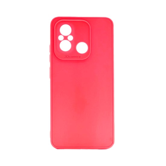 Silicone Case with Camera Shield for Xiaomi Redmi 12c Red