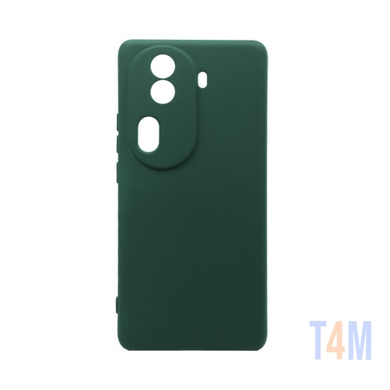 Funda de Silicona con Marco de Cámara para Oppo Reno11 Pro Verde Oscuro