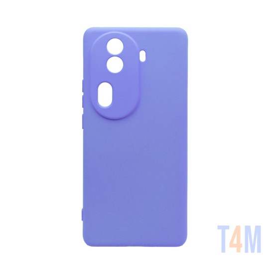 Funda de Silicona con Marco de Cámara para Oppo Reno11 Pro Púrpura