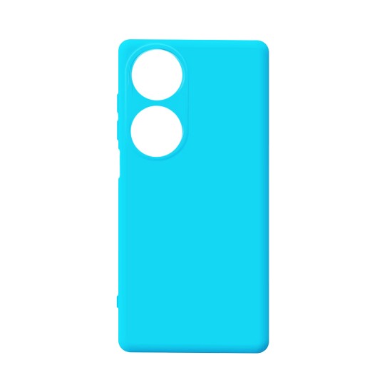 Silicone Case with Camera Shield for Huawei Honor 90 Smart/Honor X7B Blue