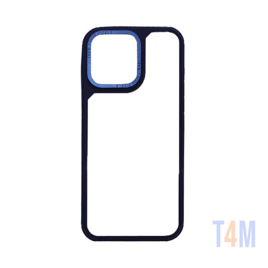 Capa Duro Transparente Para Apple iPhone 15 Pro Azul