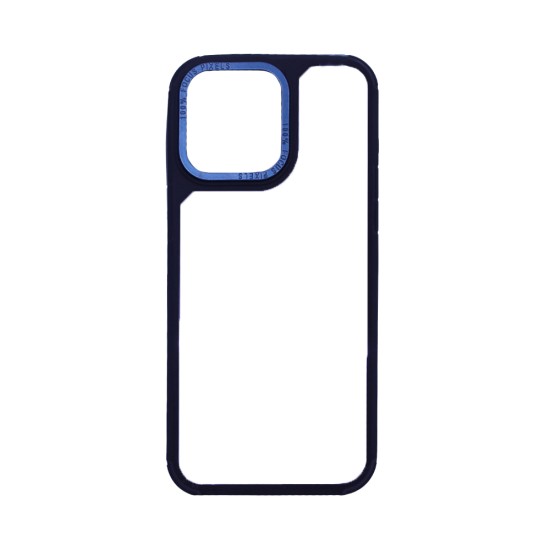 Transparent Hard Case for Apple iPhone 15 Pro Blue