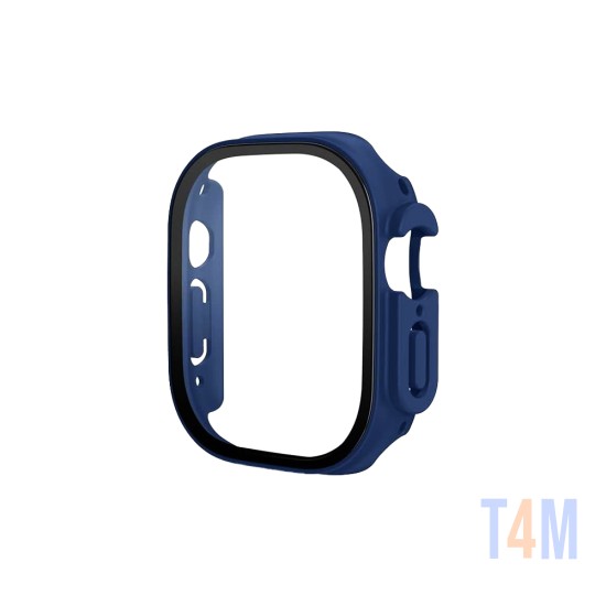 Capa+Vidro Temperado para Apple iwatch Série 49mm Azul