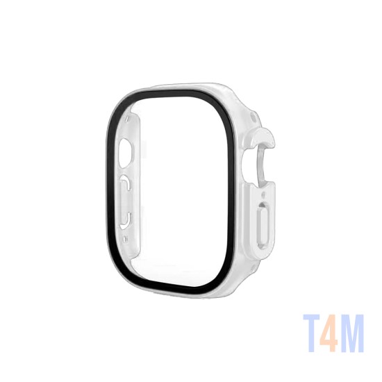 Capa+Vidro Temperado para Apple iwatch Série 49mm Branco