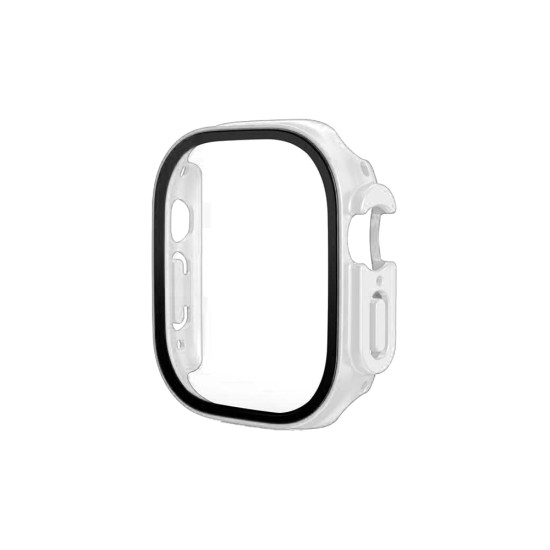 Capa+Vidro Temperado para Apple iwatch Série 49mm Branco