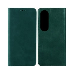 Capa de Couro com Bolso Interno para Oppo A60 Verde
