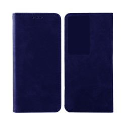 Capa Flip de Couro com Bolso Interno para Huawei Honor 90 Smart 5G Azul