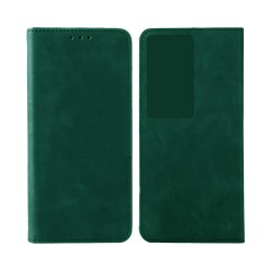 Capa Flip de Couro com Bolso Interno para Huawei Honor 90 Smart 5G Verde