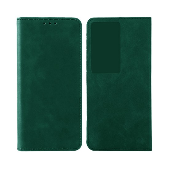 Leather Flip Cover with Internal Pocket For Huawei Honor 90 Smart 5G Green