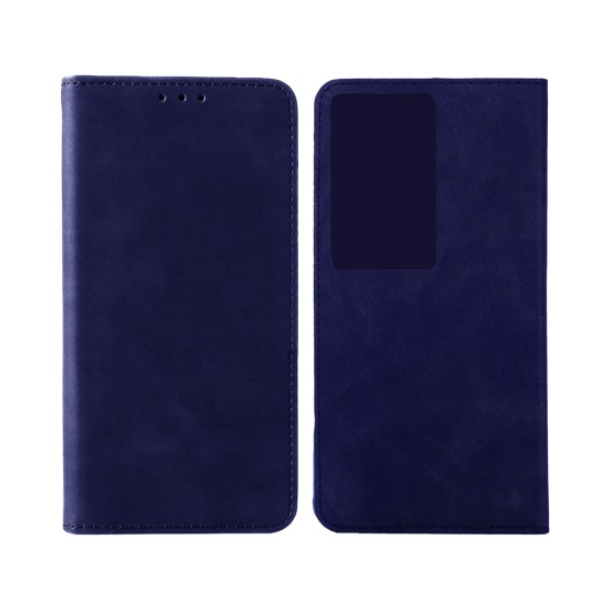 Leather Flip Cover with Internal Pocket For Oppo A79 5G Blue