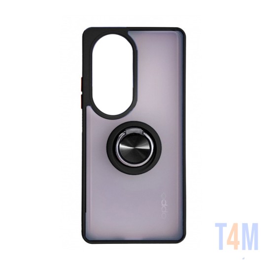 Capa com Anel de Suporte para Oppo A60 Preto Fumado