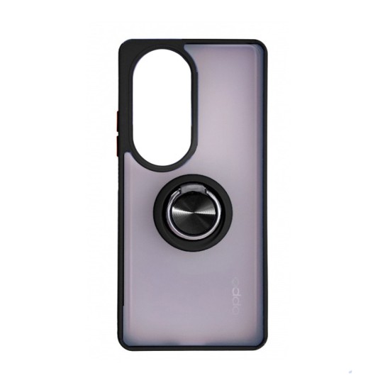 Case with Support Ring for Oppo A60 Smoked Black