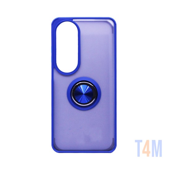 Funda con Anilla de Soporte para Oppo A60 Azul Ahumado