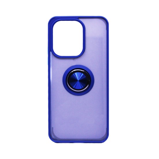 Case with Support Ring for Xiaomi Redmi 13 4G/Redmi Note 13R 5G Smoked Blue