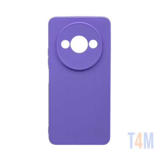 Capa de Silicone Macio com Moldura de Câmera para Xiaomi Redmi A3 Roxo