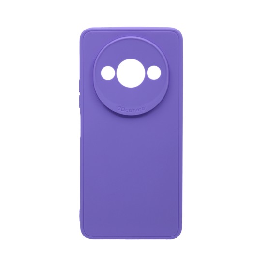 Soft Silicone Case with Camera Shield for Xiaomi Redmi A3 Purple