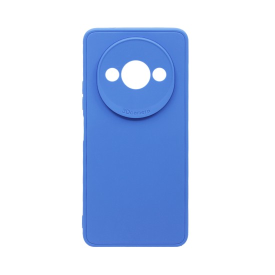 Capa de Silicone Macio com Moldura de Câmera para Xiaomi Redmi A3 Azul