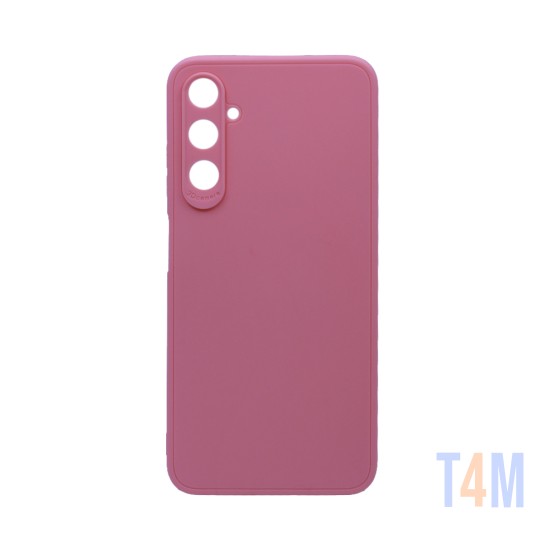 Capa de Silicone Macio com Moldura de Câmera para Samsung Galaxy A05S Rosa