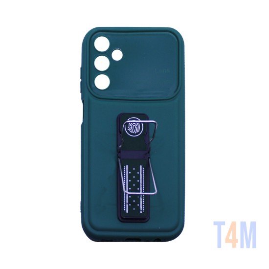 Funda Silicona con Soporte para Samsung Galaxy A15 Verde