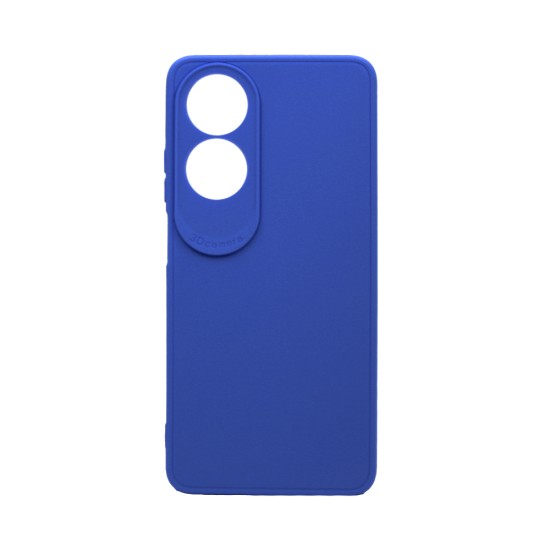 Soft Silicone Case with Camera Shield for Oppo A60 4G Dark Blue