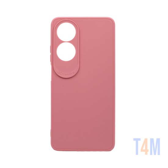 Capa de Silicone Macio com Moldura de Câmera para Oppo A60 4G Rosa