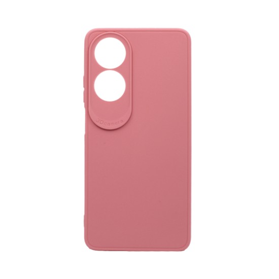 Soft Silicone Case with Camera Shield for Oppo A60 4G Pink