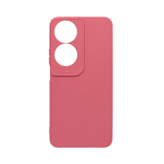 Soft Silicone Case with Camera Shield for Huawei Honor 90 Smart/Honor X7B Pink