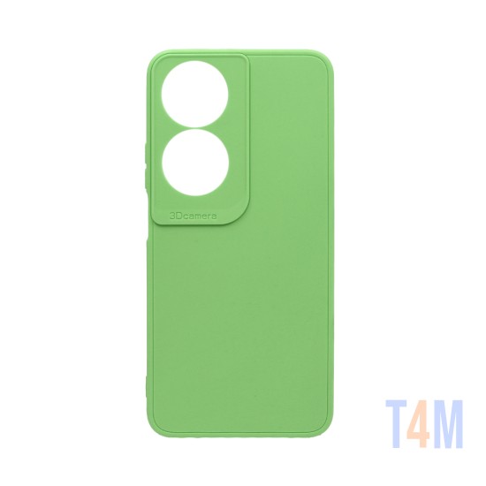 Capa de Silicone Macio com Moldura de Câmera para Huawei Honor 90 Smart/Honor X7B Verde Papagaio 