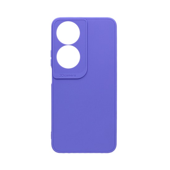 Soft Silicone Case with Camera Shield for Huawei Honor 90 Smart/Honor X7B Purple