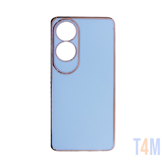 Capa de Silicone Designer com Moldura de Câmera para Oppo A60 Verde Mar