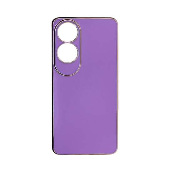 Designer Silicone Case with Camera shield for Oppo A60 Purple