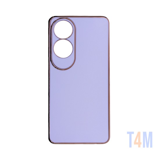 Capa de Silicone Designer com Moldura de Câmera para Oppo A60 Branco