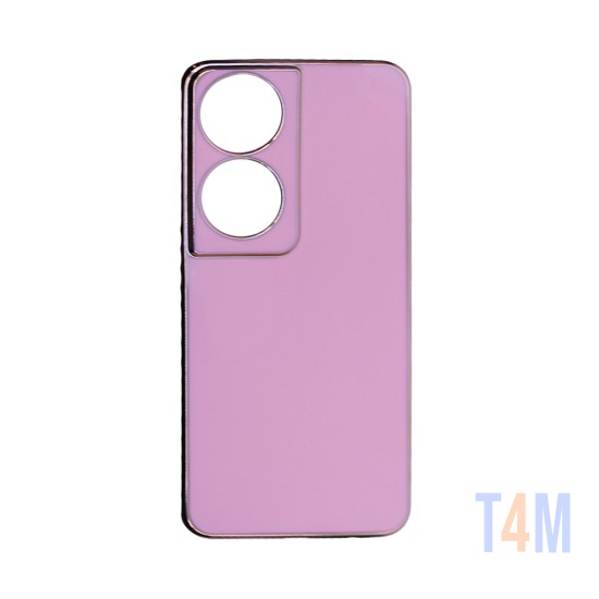 Capa de Silicone Designer com Moldura de Câmera para Huawei Honor 90 Smart Rosa