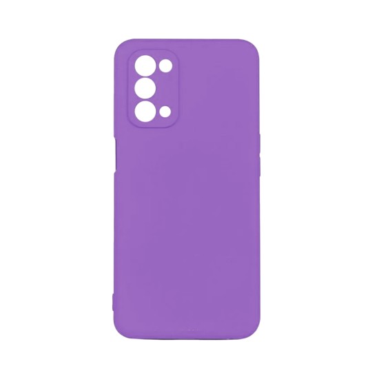 Silicone Case with Camera Shield for Oppo A54 Purple