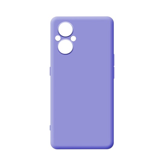 Silicone Case with Camera Shield for Oppo Reno8 Lite Purple