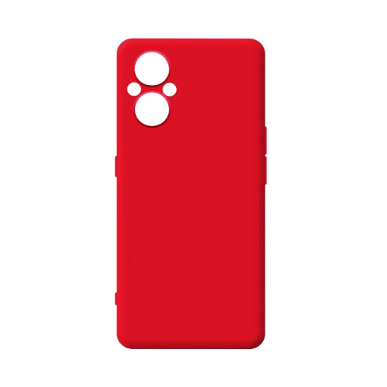 Silicone Case with Camera Shield for Oppo Reno8 Lite Red