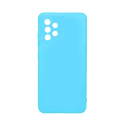 Capa de Silicone com Moldura de Câmera para Samsung Galaxy M52 5G/A32 5G Azul Céu 