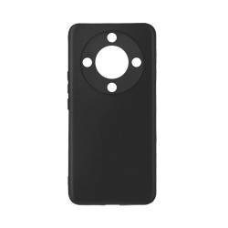 Funda de Silicona con Marco de Cámara para Huawei Honor Magic6 Lite Negro Funda de Silicona con Marco de Cámara para Huawei Honor Magic6 Lite Negro