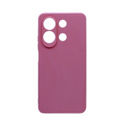 Capa de Silicone Macio com Moldura de Câmera para Xiaomi Redmi Note 13 4G Rosa