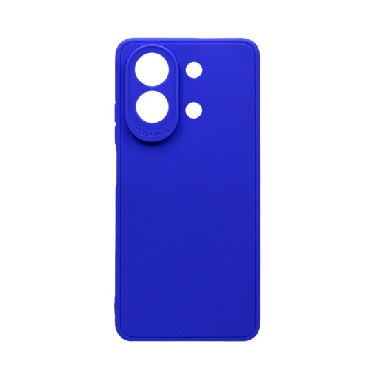 Soft Silicone Case with Camera Shield for Xiaomi Redmi Note 13 4G Dark Blue