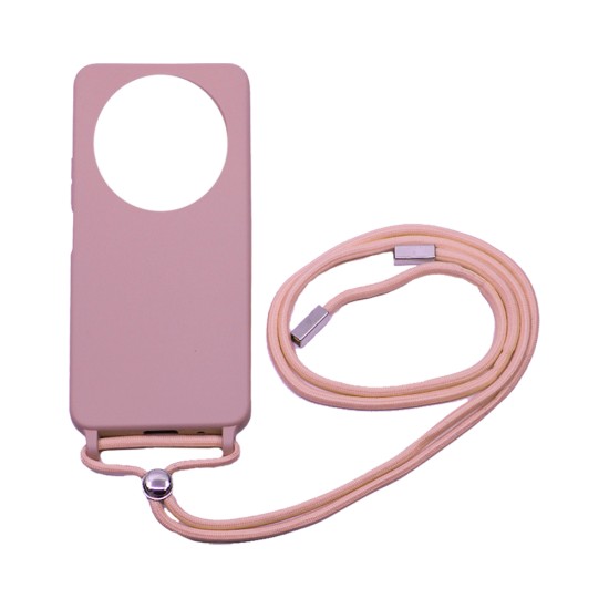 Silicone Case with String for Xiaomi Redmi A3 Pink