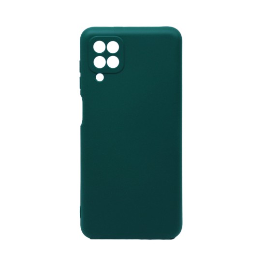 Silicone Case with Camera Shield for Samsung Galaxy A12 4G/A12 5G Dark Green