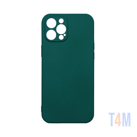 Silicone Case with Camera Shield for Apple iPhone 12 Pro Max Dark Green