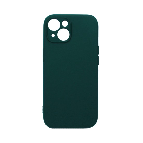 Silicone Case with Camera Shield for Apple iPhone 14 Dark Green